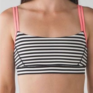 Lululemon Stripped Straight Up Sports Bra Pink 6